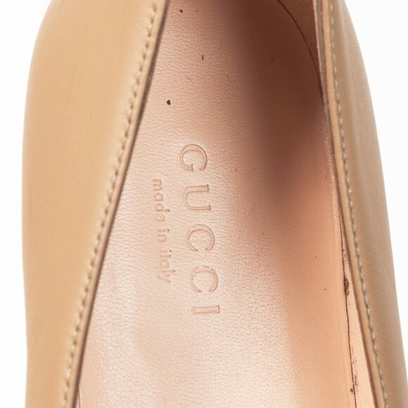 Gucci Beige Horsebit Leather Loafers - Picture 10 of 11